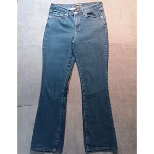 Nanette Lepore Jeans Women's 8 Belle High Rise Boot Cut Dark Wash Blue Denim